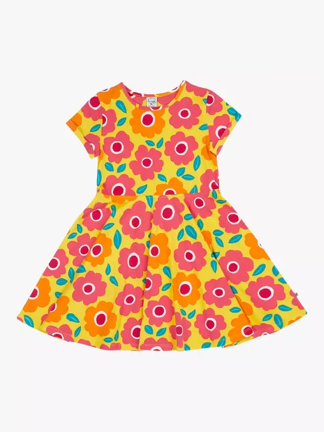 Детское весеннее платье-скейтер, Floral Fields Frugi