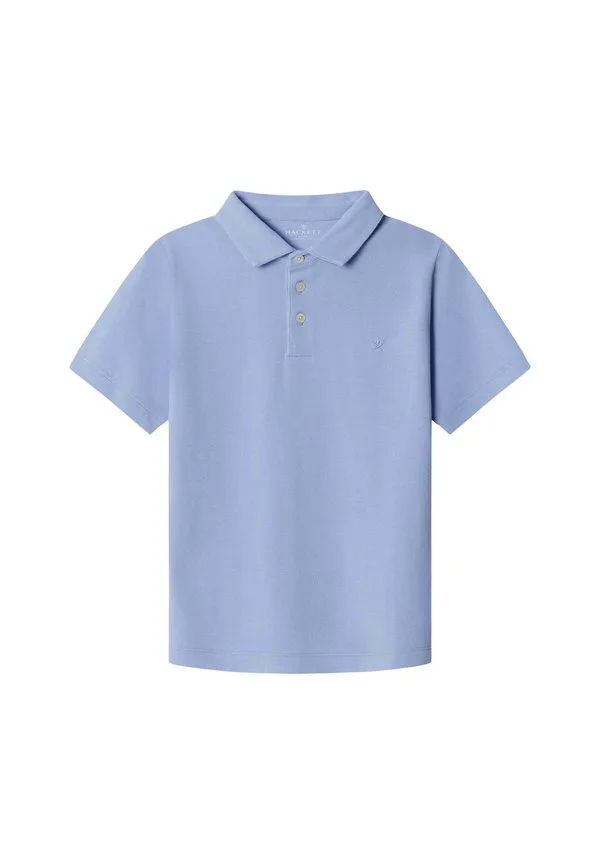 Однотонная рубашка-поло пике ss Hackett London, Summer Blue
