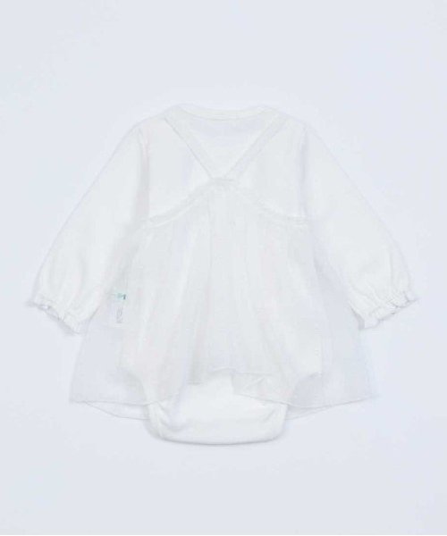 Комплект KP из шифоновой туники и комбинезона с цветочным мотивом, Off white — фото 2