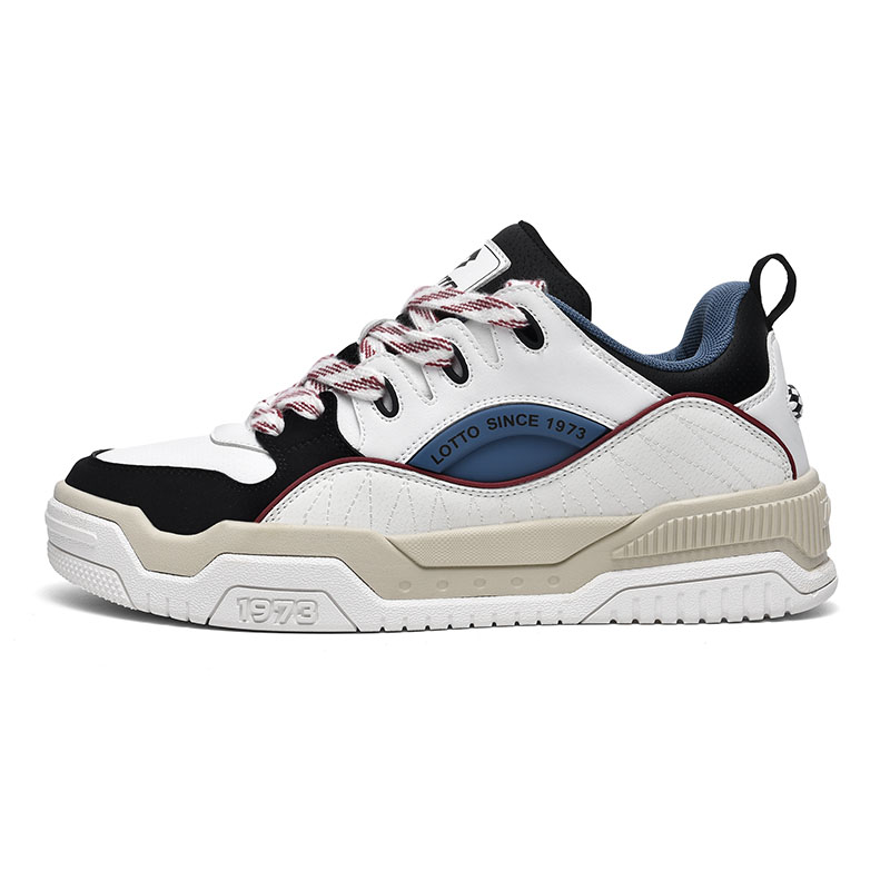 

LOTTO Радостное путешествие нескользящие водостойкие износостойкие легкие низкие скейтбордские кроссовки мужские черно-белые, цвет Black/White