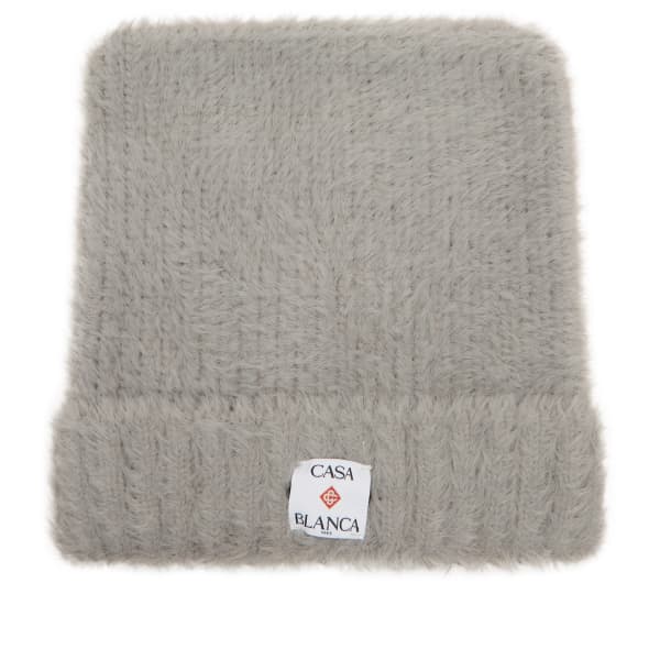 

Пушистая нейлоновая квадратная шляпа Casablanca, серый