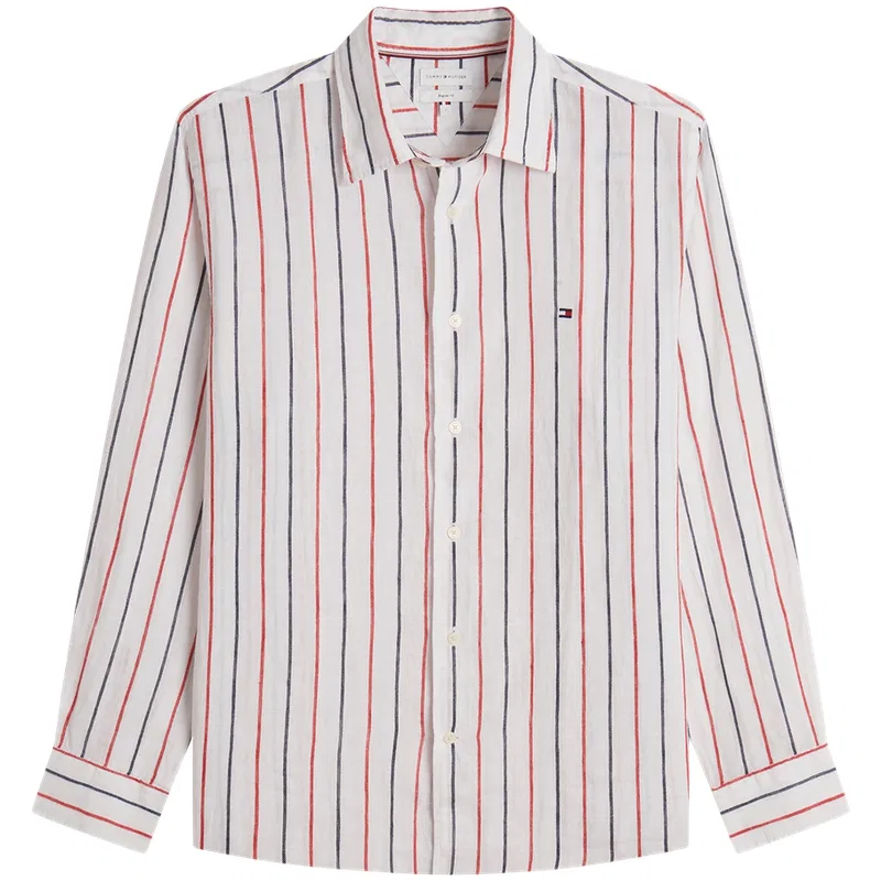 Рубашка с полосками Tommy Hilfiger Navy Blue Red White