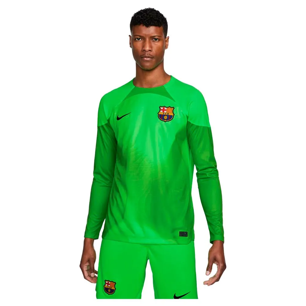 

Лонгслив Nike FC Barcelona 22/23 Dri Fit goalkeeper, зеленый