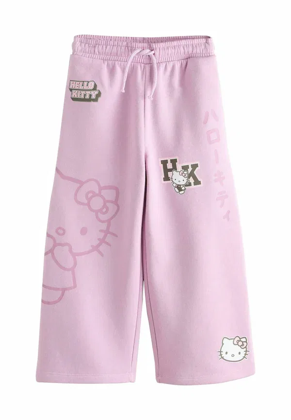 Спортивные штаны свободного кроя Next, Regular fit wide leg joggers, розовый Hello Kitty