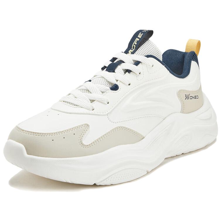 Slip Resistant, Abrasion Resistant, Waterproof мужские повседневные кеды low top 361°, белый коричневый — фото 3