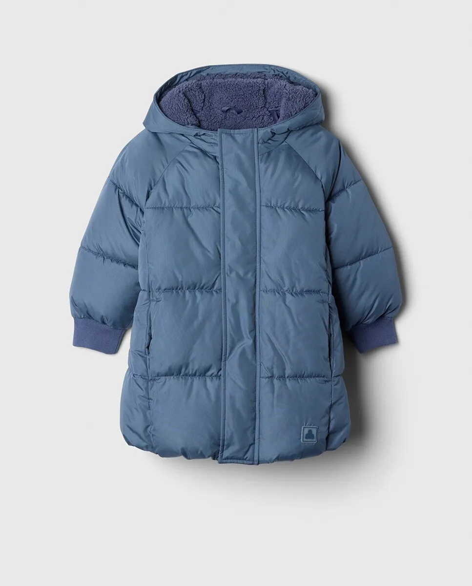 

Однотонная детская ватная парка Gap, синий
