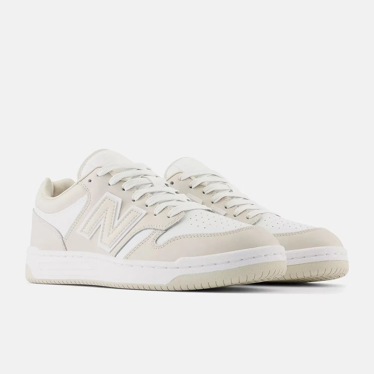 Мужские кроссовки New Balance 480 BB480LBB, кожаные, в стиле Lifestyle, RHS7288, бежевый