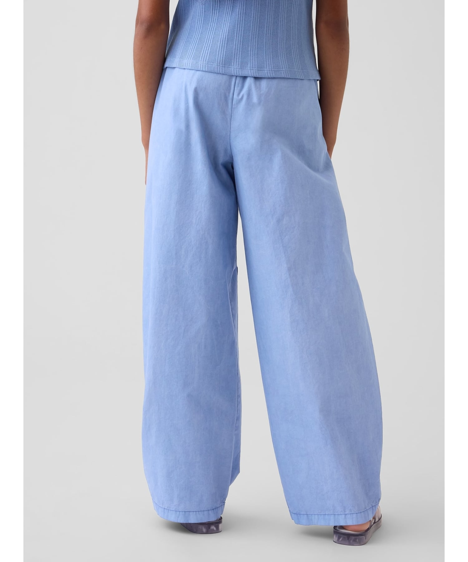 Брюки POPLIN EASY PANT Gap, BRIGHT_HYACINTH — фото 2