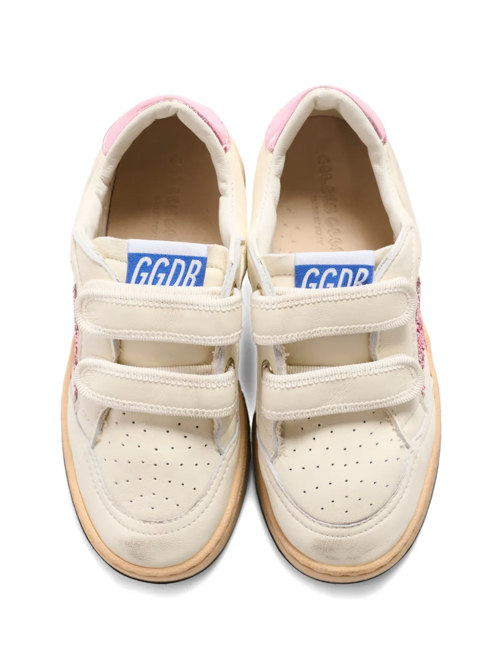 Кеды Ball Star на шнуровке Golden Goose Kids, бежевый — фото 3