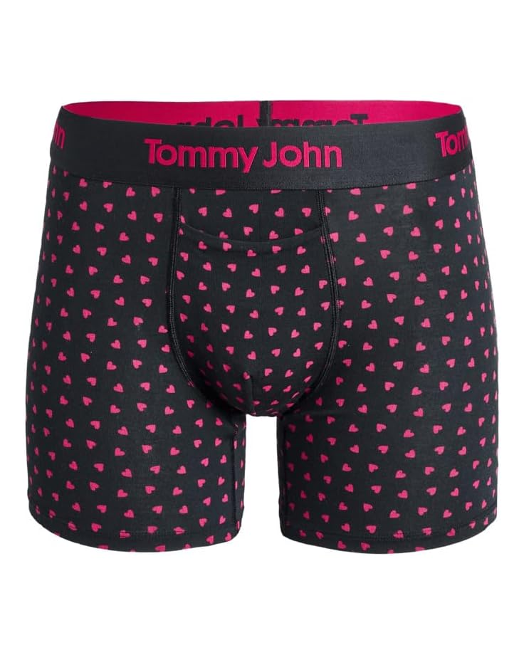 

Мужские трусы-боксеры Tommy John Second Skin Modal 4", Black Charming Hearts