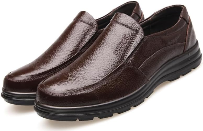 

Мужские рабочие туфли для поваров в ресторанах, противоскользящие туфли для бизнеса и офиса, повседневная обувь Waolsu, коричневый