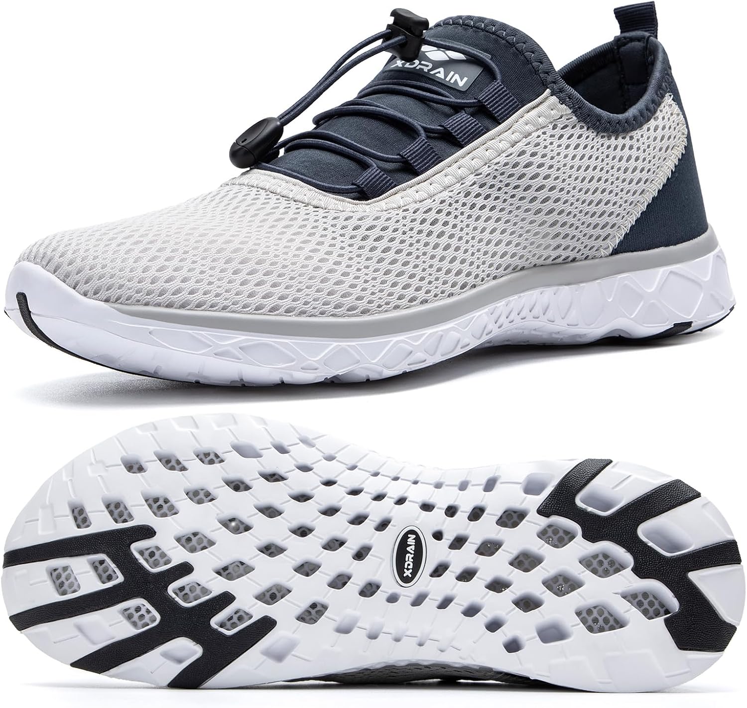 

Мужские стильные водные туфли ALEADER, быстро сохнущие кроссовки Xdrain для воды, легкие и удобные, синий/серый/светло-серый