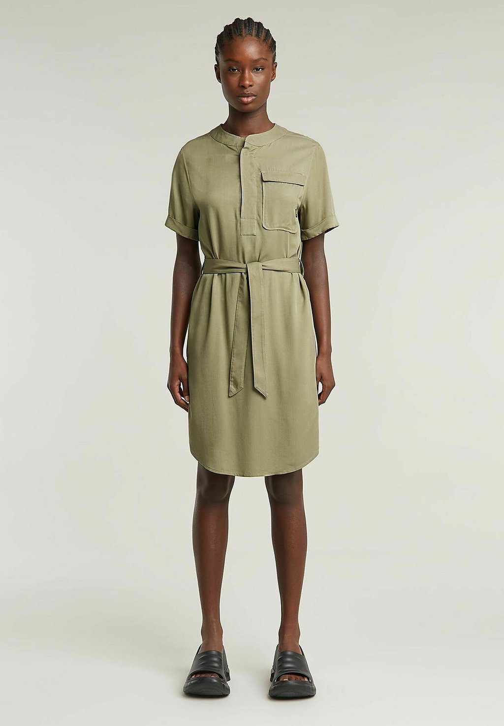 

Повседневное платье BELTED SHORT SLEEVE G-STAR, зеленый