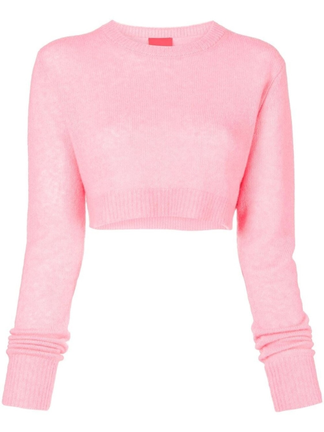 

Укороченный джемпер с отделкой в рубчик Cashmere In Love, розовый