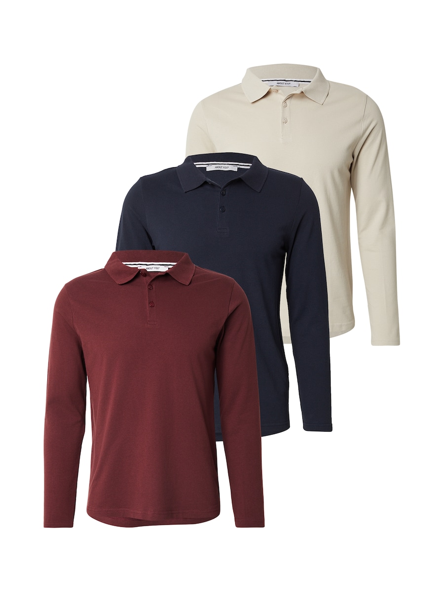 

Рубашка ABOUT YOU Ramon, кремовый/темно-синий/пастельно-красный