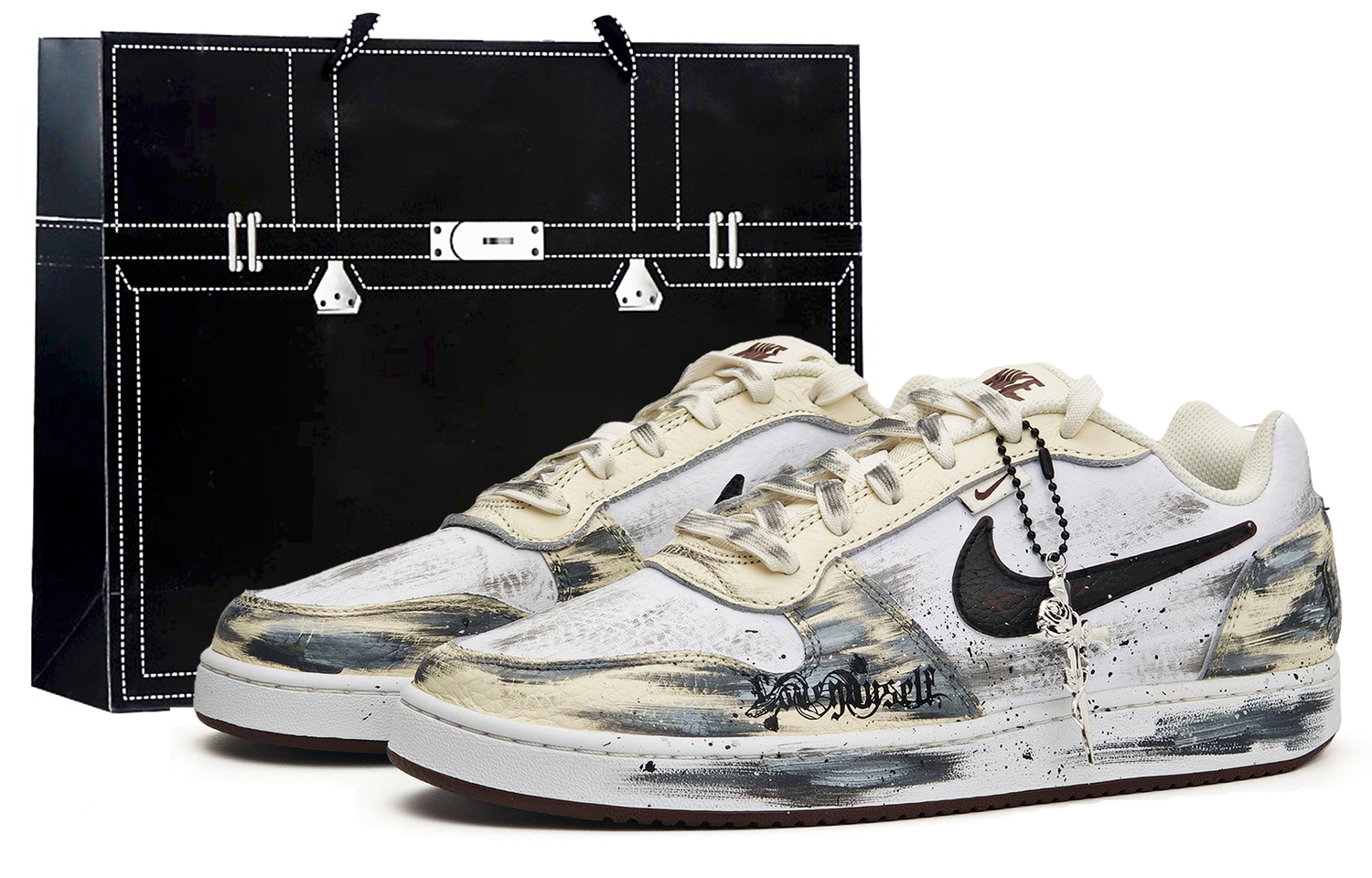 

EBERNON Кроссовки для скейтбординга Унисекс Лоу-топ Nike, бежевый