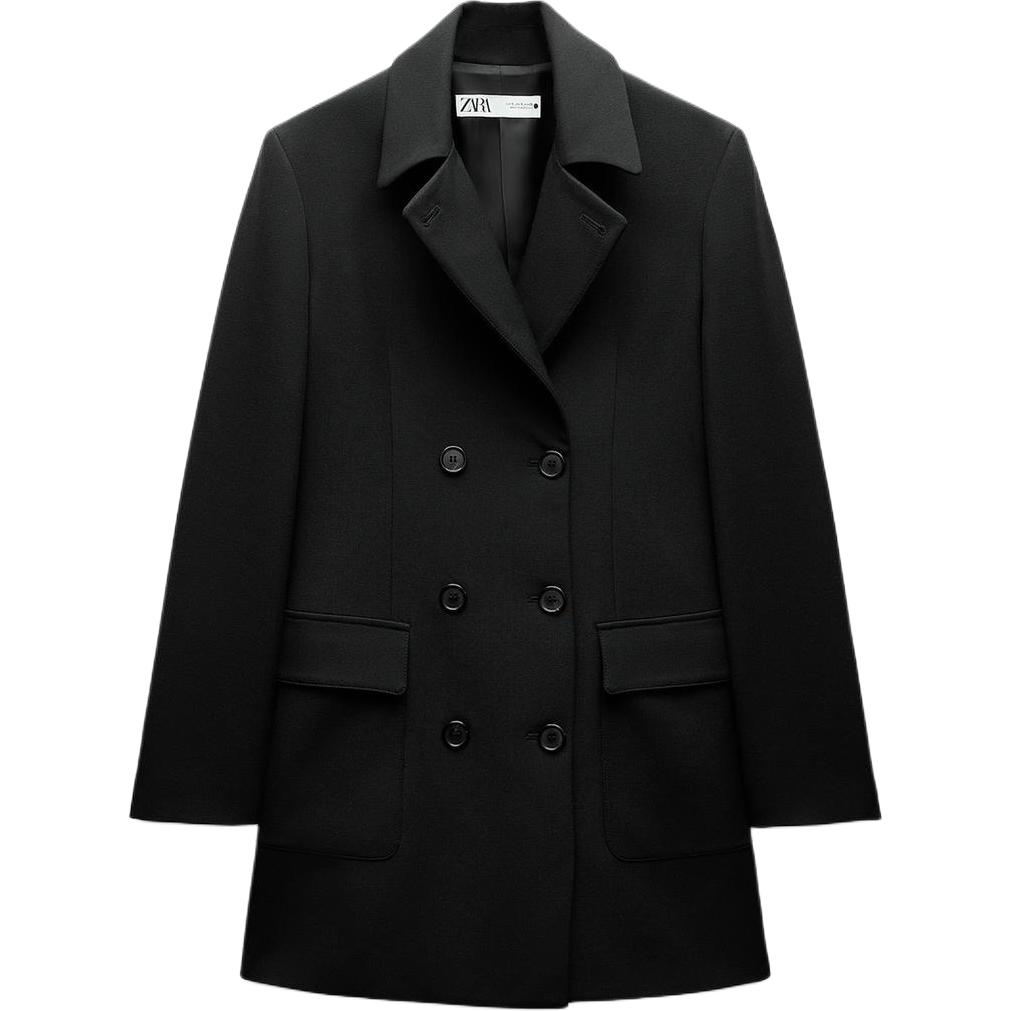 

ZARA Женские пальто серии ZW, черные