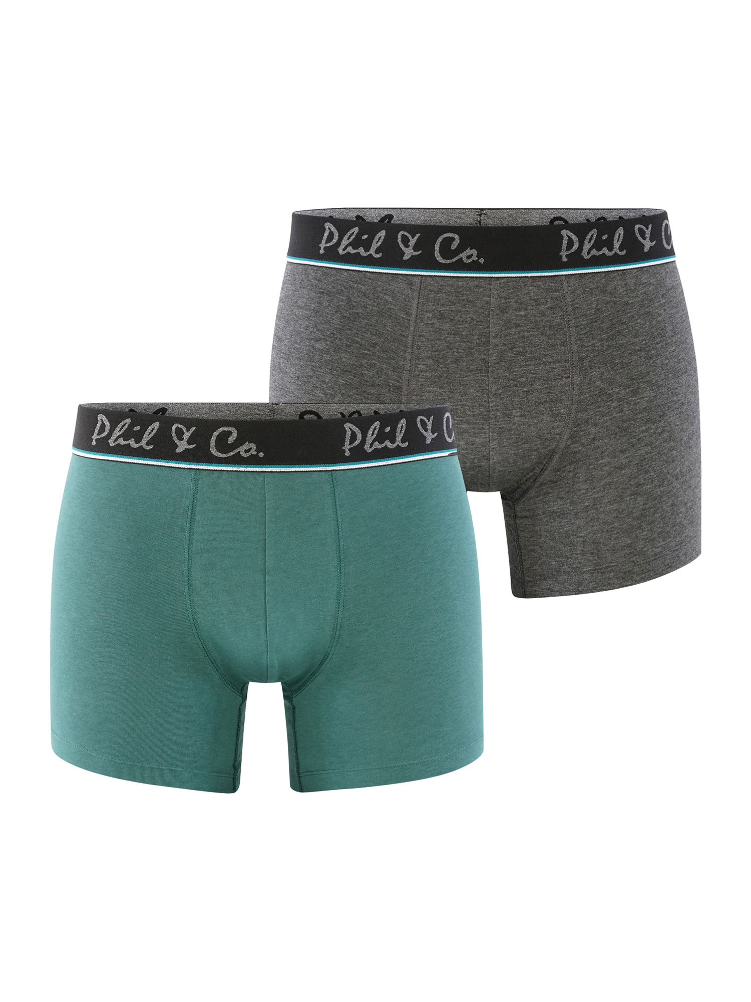 

Боксеры Phil & Co Berlin Retroshorts 2-Pack Jersey, цвет green anthra