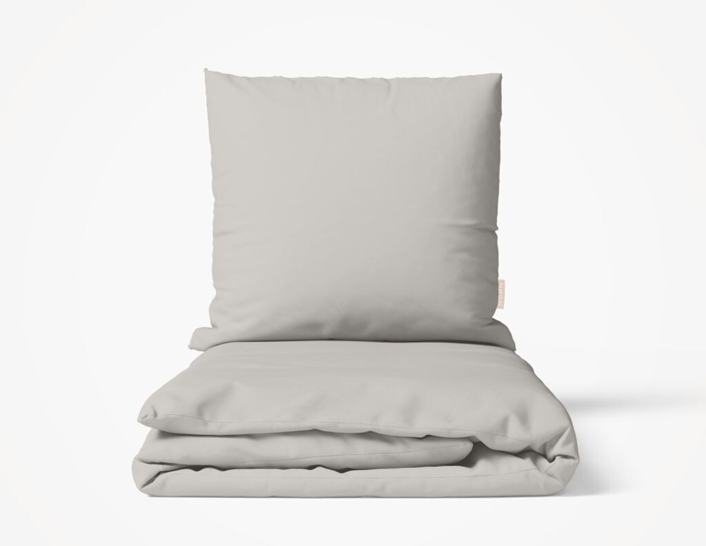 

Чехол на подушку MOMM прачечная фабрика, одинарный, из органического перкаля, цвет серый, размер 40x40 MOMM Wäschefabrik