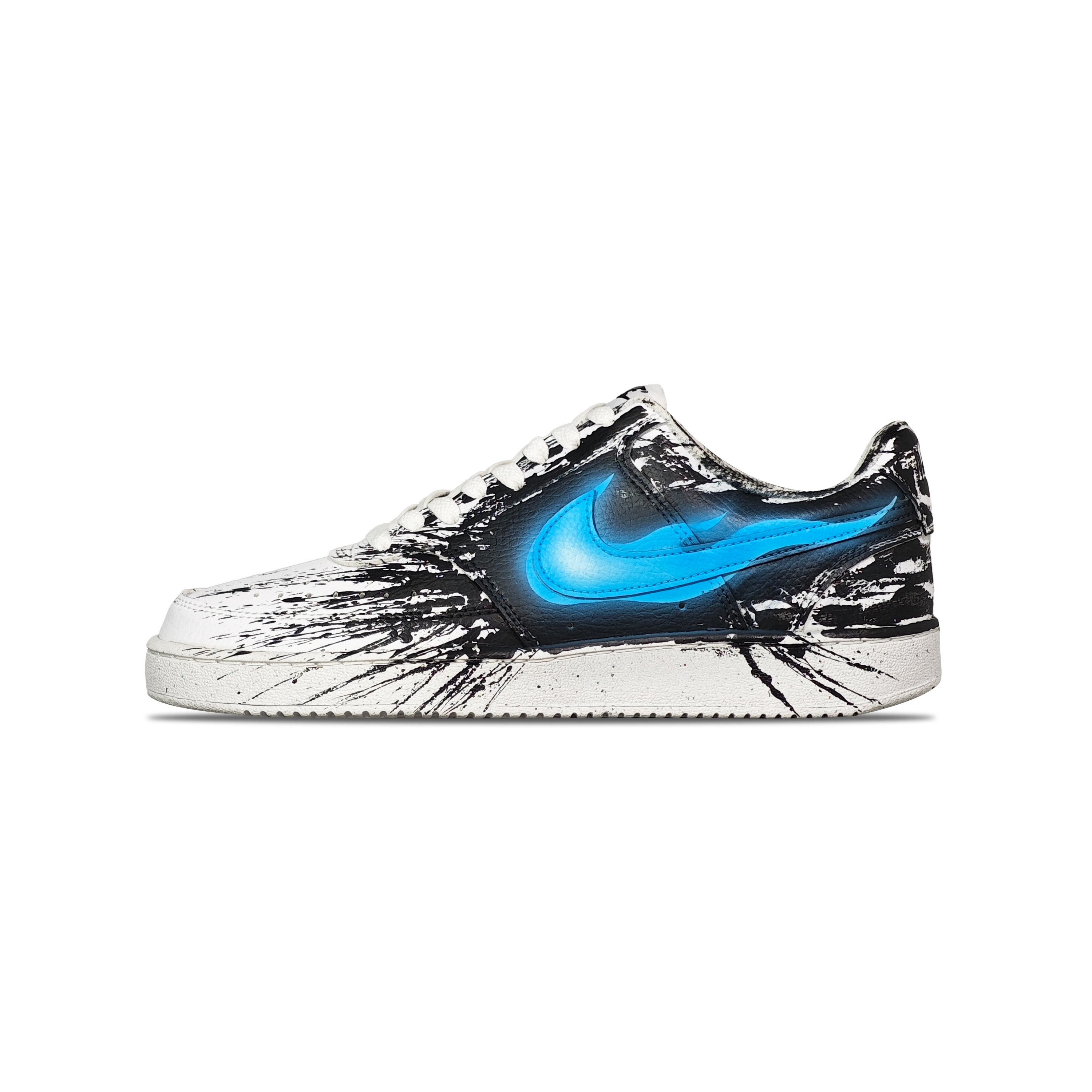 

Nike Кроссовки Court Vision Series, износостойкие, с низким верхом, для скейтбординга, мужские, черного, белого и синего цветов