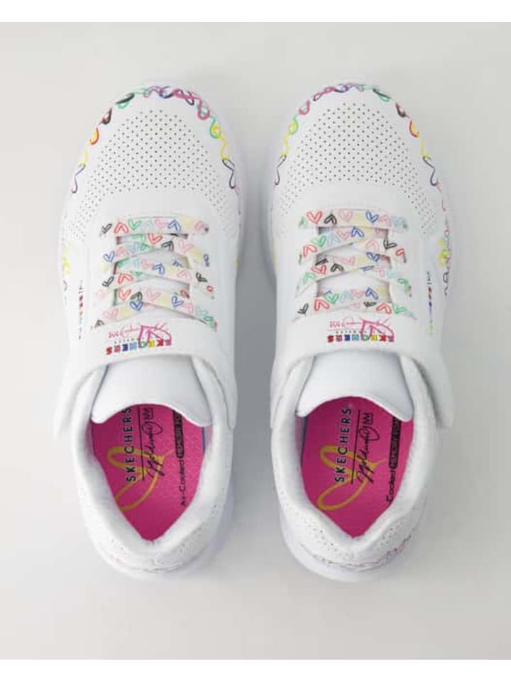 Skechers Белые кроссовки на липучках — фото 4