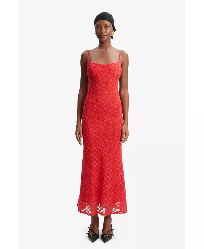 

Женское платье Adoni Mesh Slip Dress Bardot, красный
