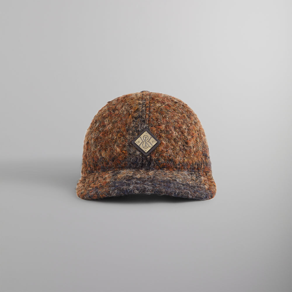 

Бейсболка Kith Boucle Check Suede Brim Aaron Cap, цвет Kindling