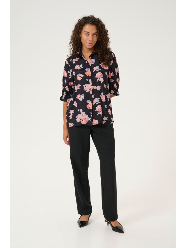 

Блузка Kaffe, цвет black large flower print