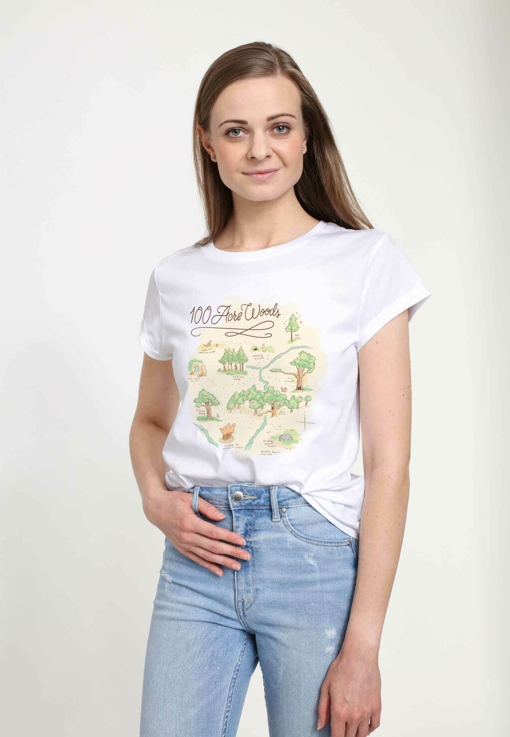 

Футболка с принтом DISNEY WINNIE THE POOH 100 ACRE MAP Disney, белый