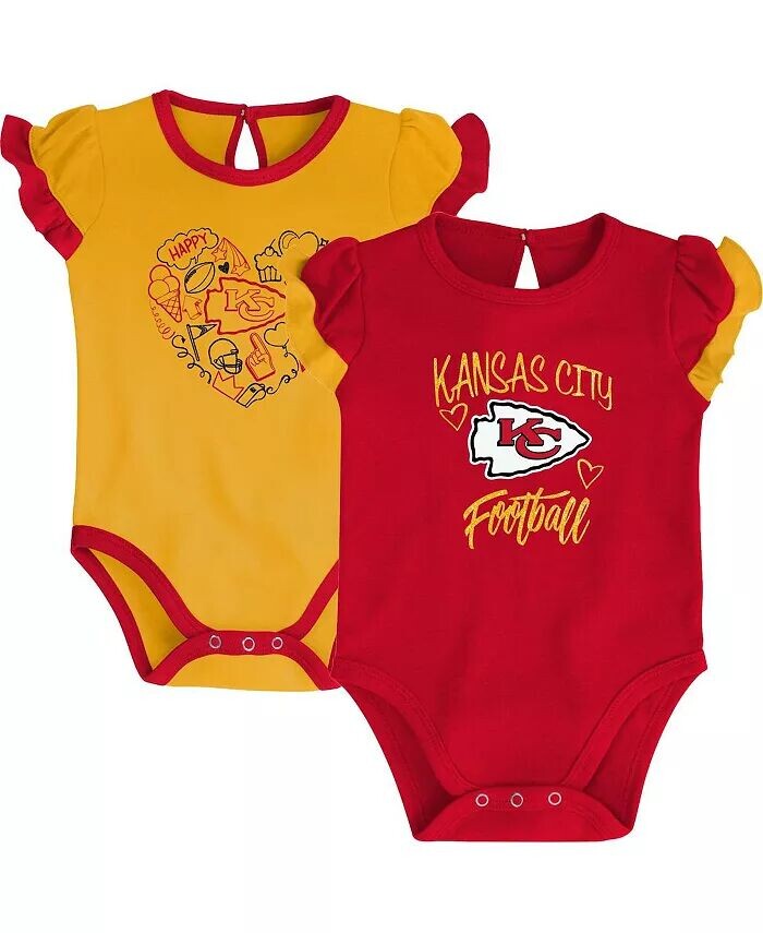 

Комплект из двух частей боди Kansas City Chiefs Too Much Love для новорожденных и младенцев, мальчиков и девочек, красный и желтый Outerstuff