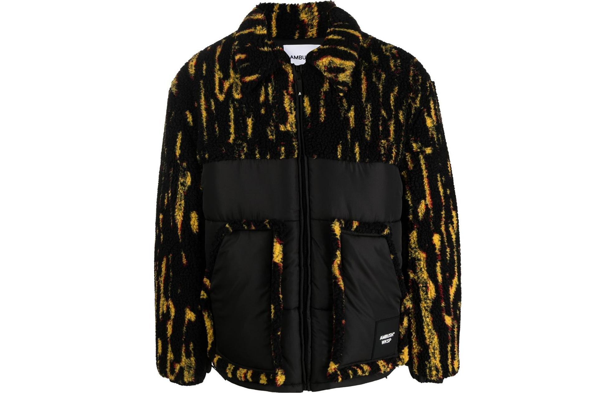

AMBUSH Куртка с панелями и абстрактным принтом, Yellow