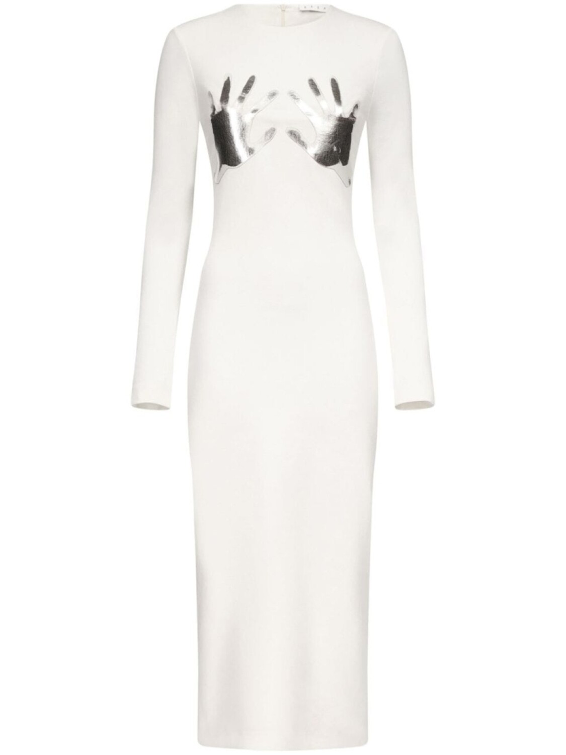 

AREA платье мини с длинными рукавами, белый