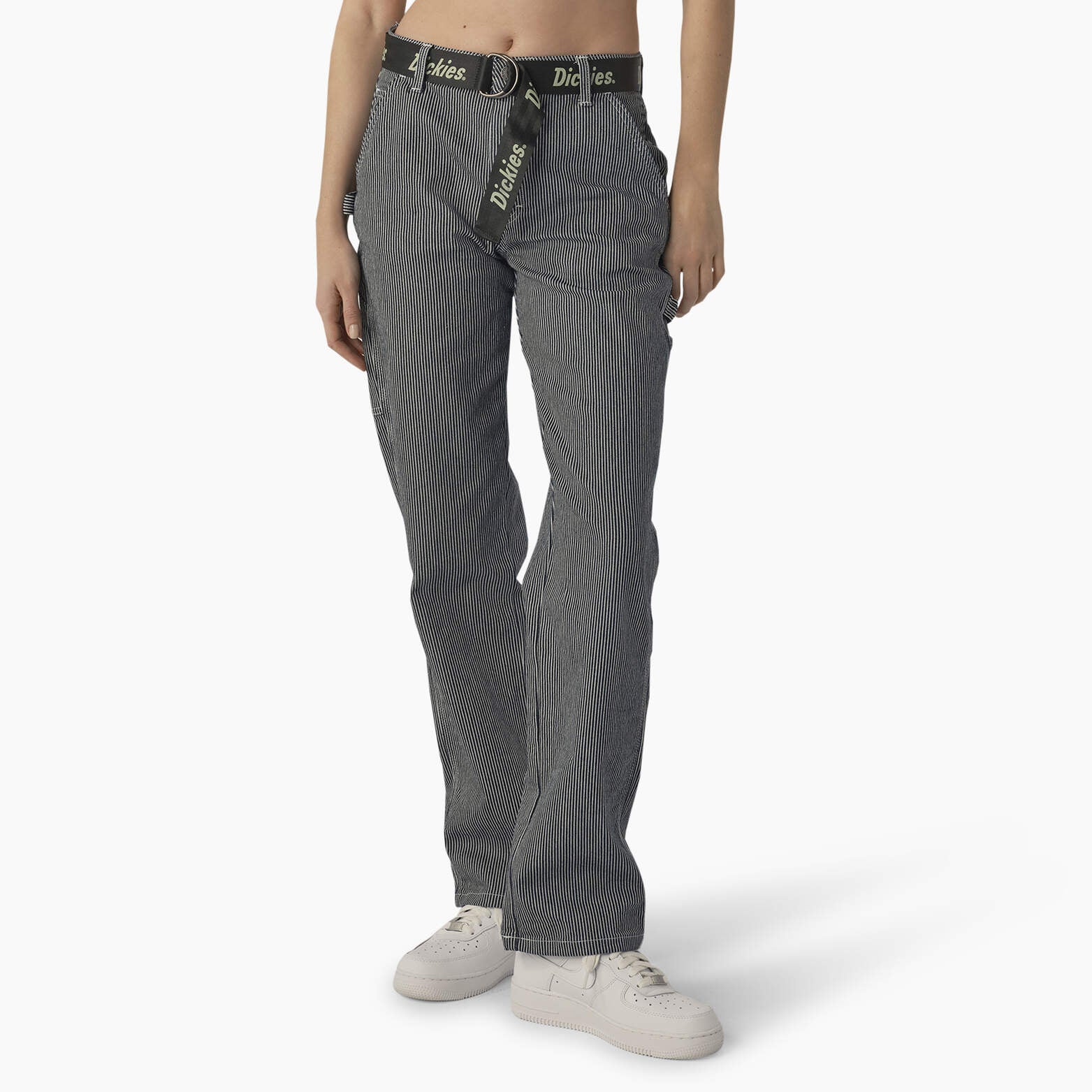 

Женские плотницкие брюки с высокой талией Dickies, цвет hickory stripe (hs)