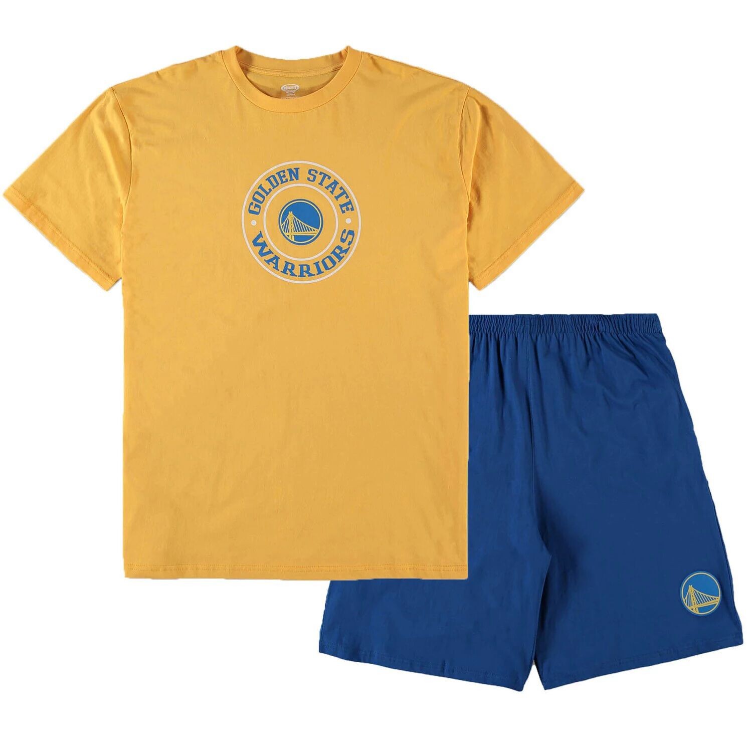 

Мужской комплект для сна с футболкой и шортами Concepts Sport Gold/Royal Golden State Warriors Big & Tall