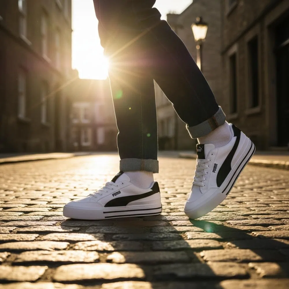 Кроссовки PUMA Unisex Court Classic Vuls Fs 39635302 White 38, White Black, 38 EU — фото 2