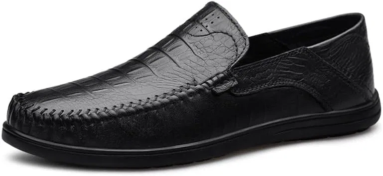 Туфли крокодиловая кожа TAYGUM модель Loafers, черные