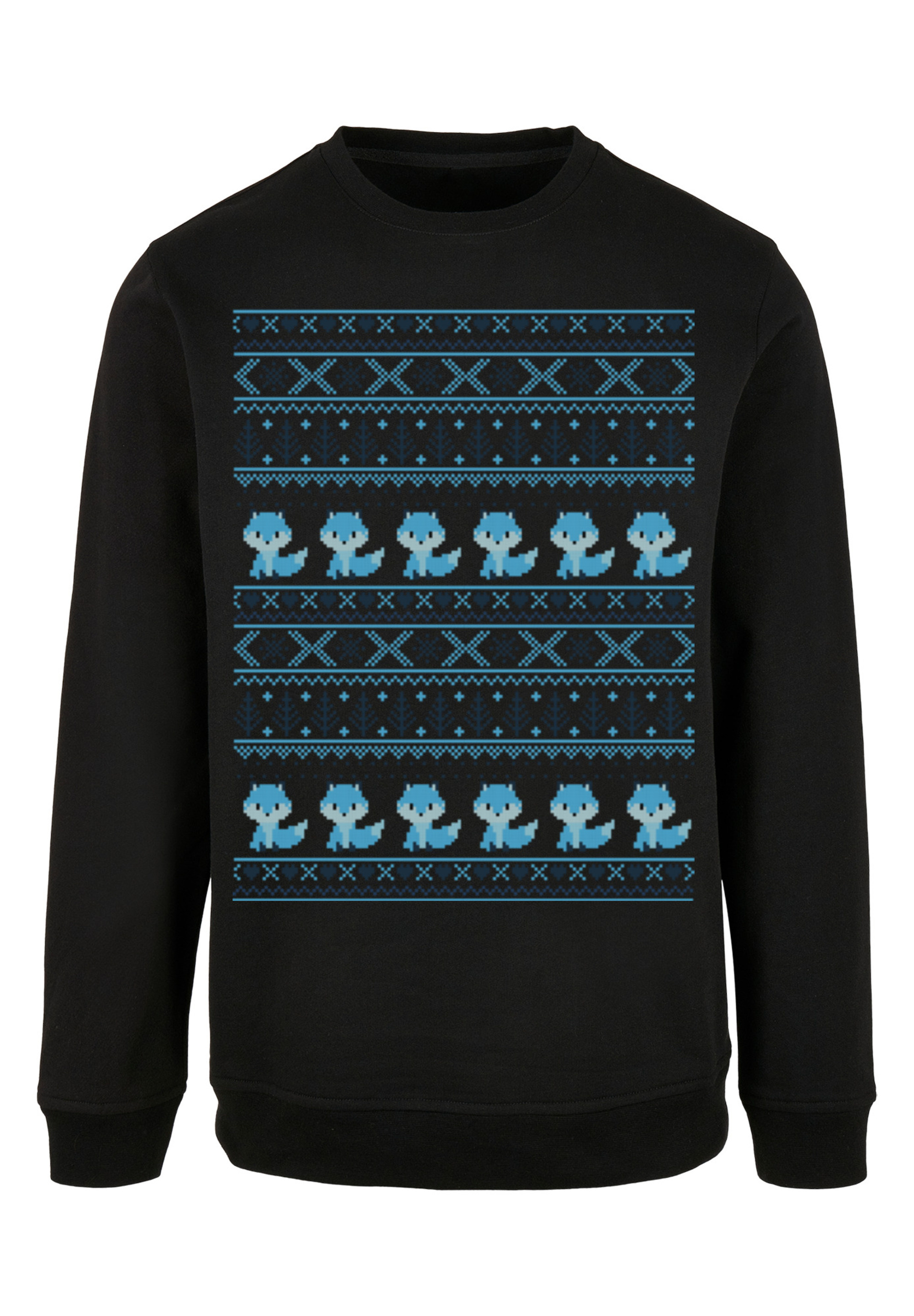 

Пуловер F4NT4STIC Sweatshirt Christmas Fuchs Weihnachten Muster, черный