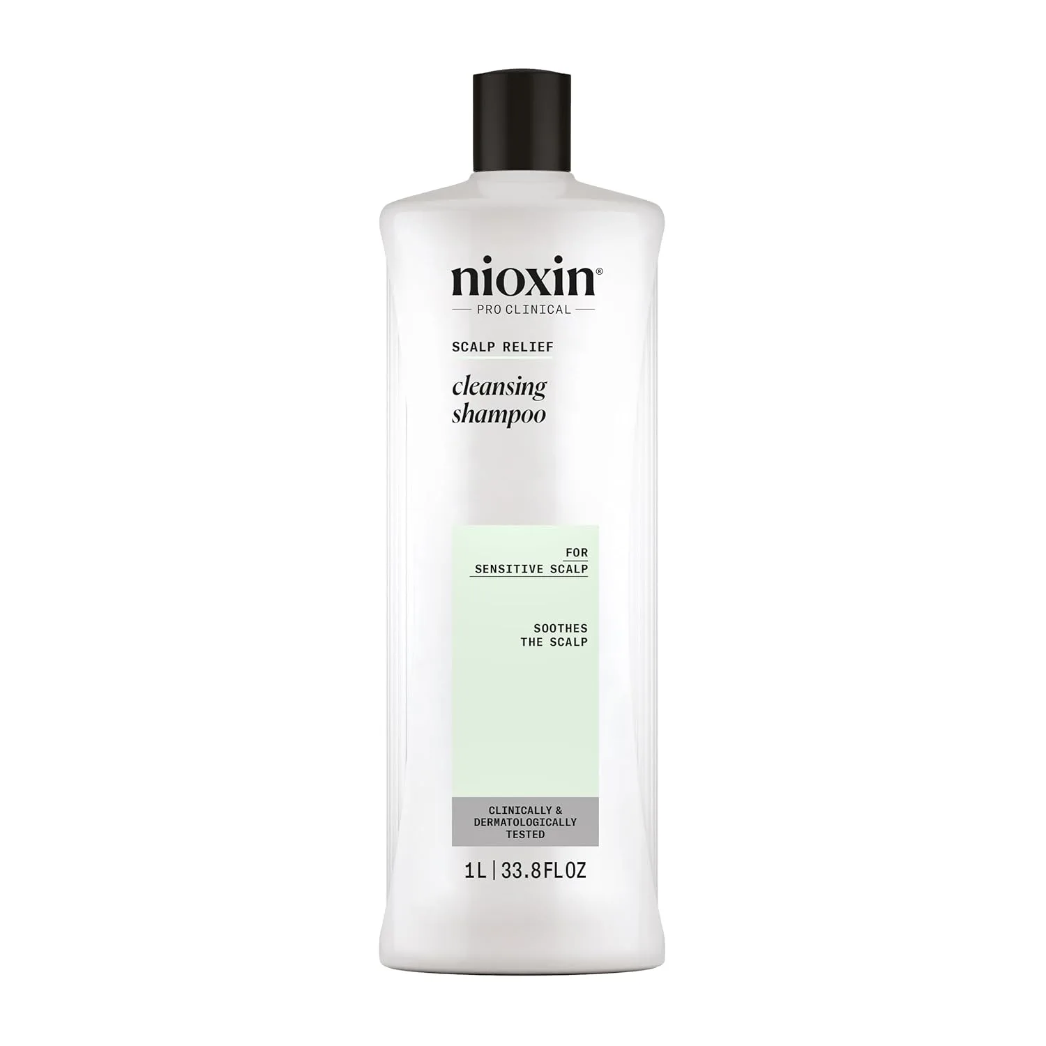 Очищающий шампунь Nioxin Scalp Relief | Успокаивает, увлажняет и утолщает волосы | Для чувствительной, сухой и зудящей кожи головы | С алоэ вера и витамином Е 1000 мл (1 шт.)