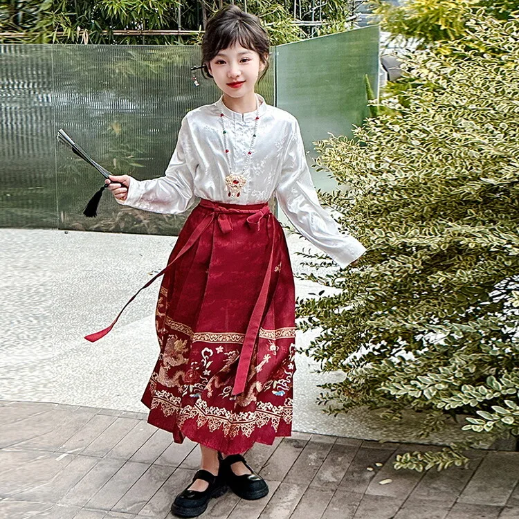 Детский комплект с юбкой для возраста 3-7 лет PROTECTCAMEL, Red Set — фото 3