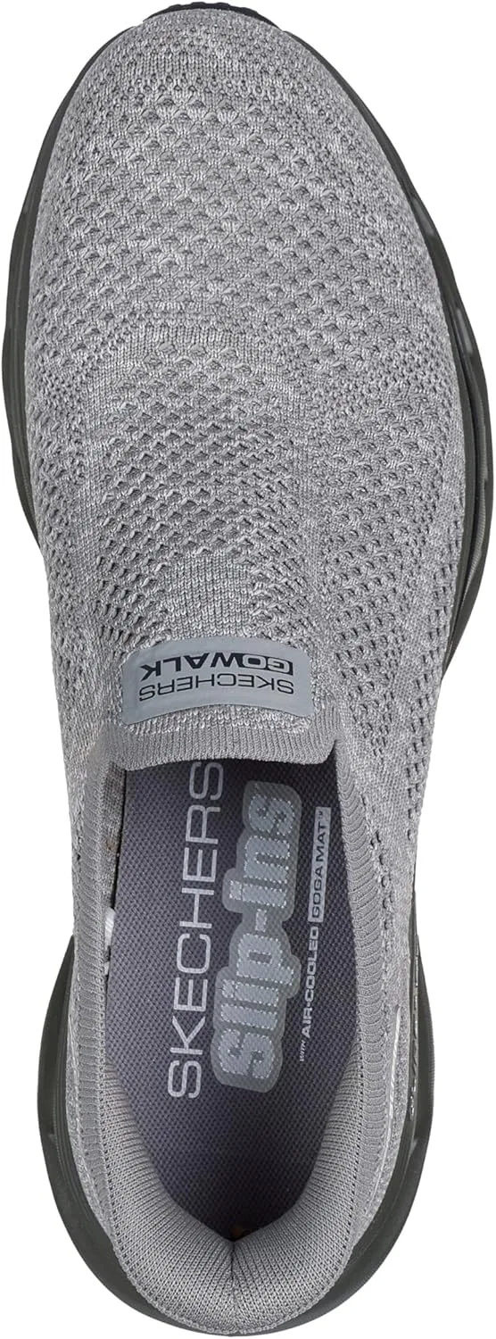 Мужские кроссовки Skechers Go Walk Glide Step 2.0 Caleb Hands Free Slip-ins Trainers, серый — фото 2
