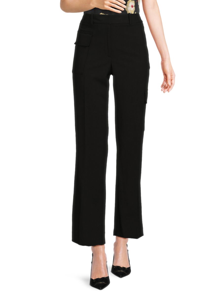 

Однотонные брюки с плоским передом DKNY, черный