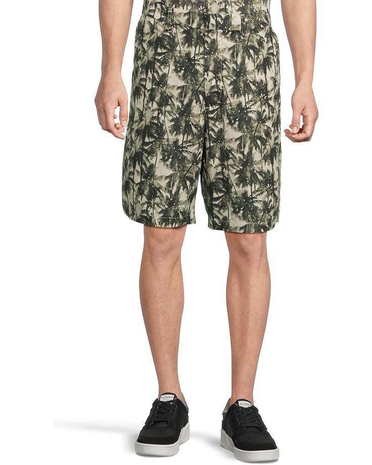 

Шорты Armani Exchange Palm Tree Prined Short, цвет Off White/Green Resort