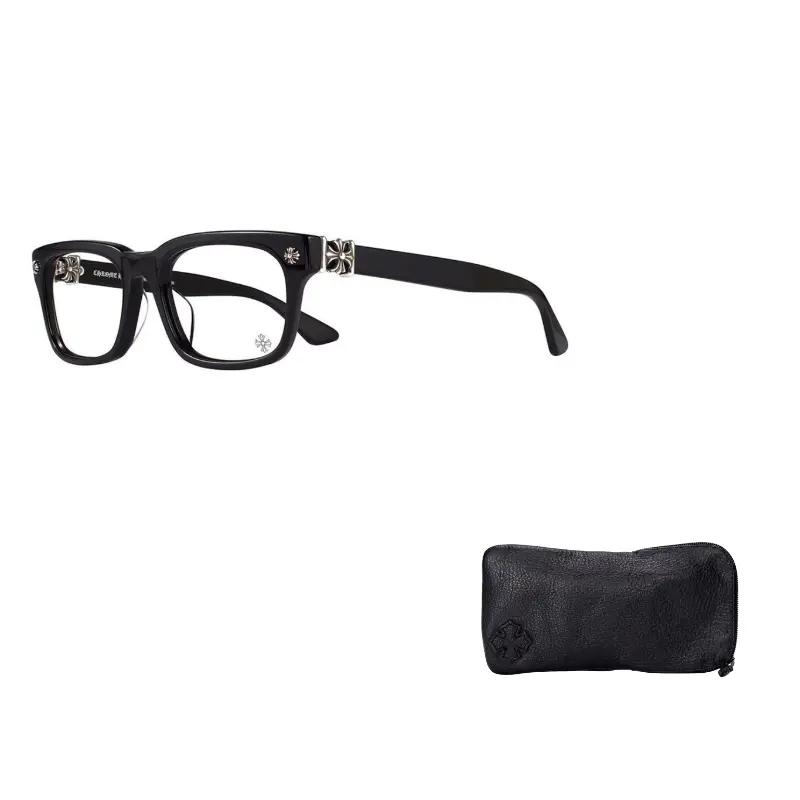 

Chrome Hearts Прямоугольная оправа для очков унисекс черная, Black