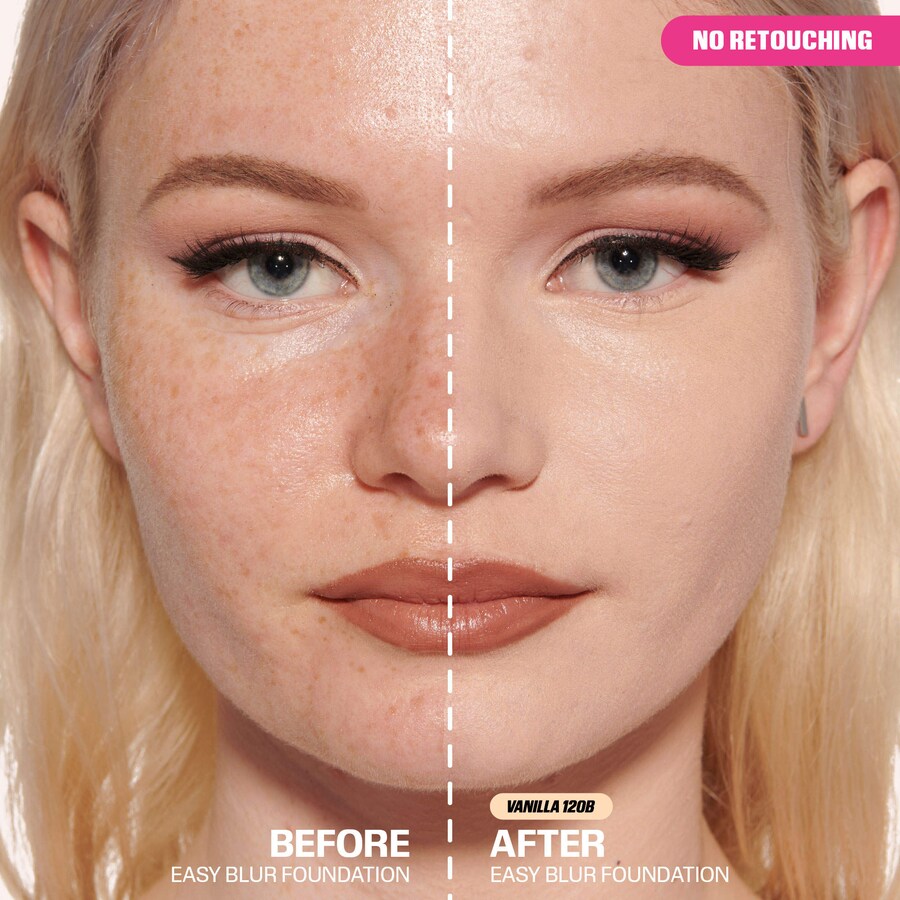 Тональная основа Easy Blur Natural Airbrush Foundation с ниацинамидом HUDA BEAUTY, 1 oz /30 mL, Vanilla 120B — фото 2