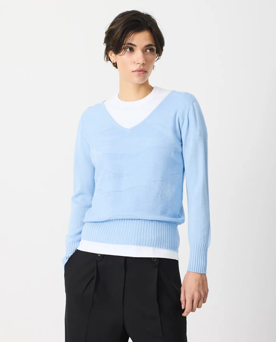 

Женский джемпер с органической текстурой спереди Escorpion, голубой