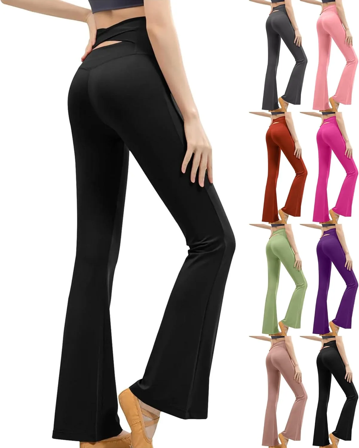 

Женские фларед леггинсы с высокой талией и эффектом контроля живота hayudier