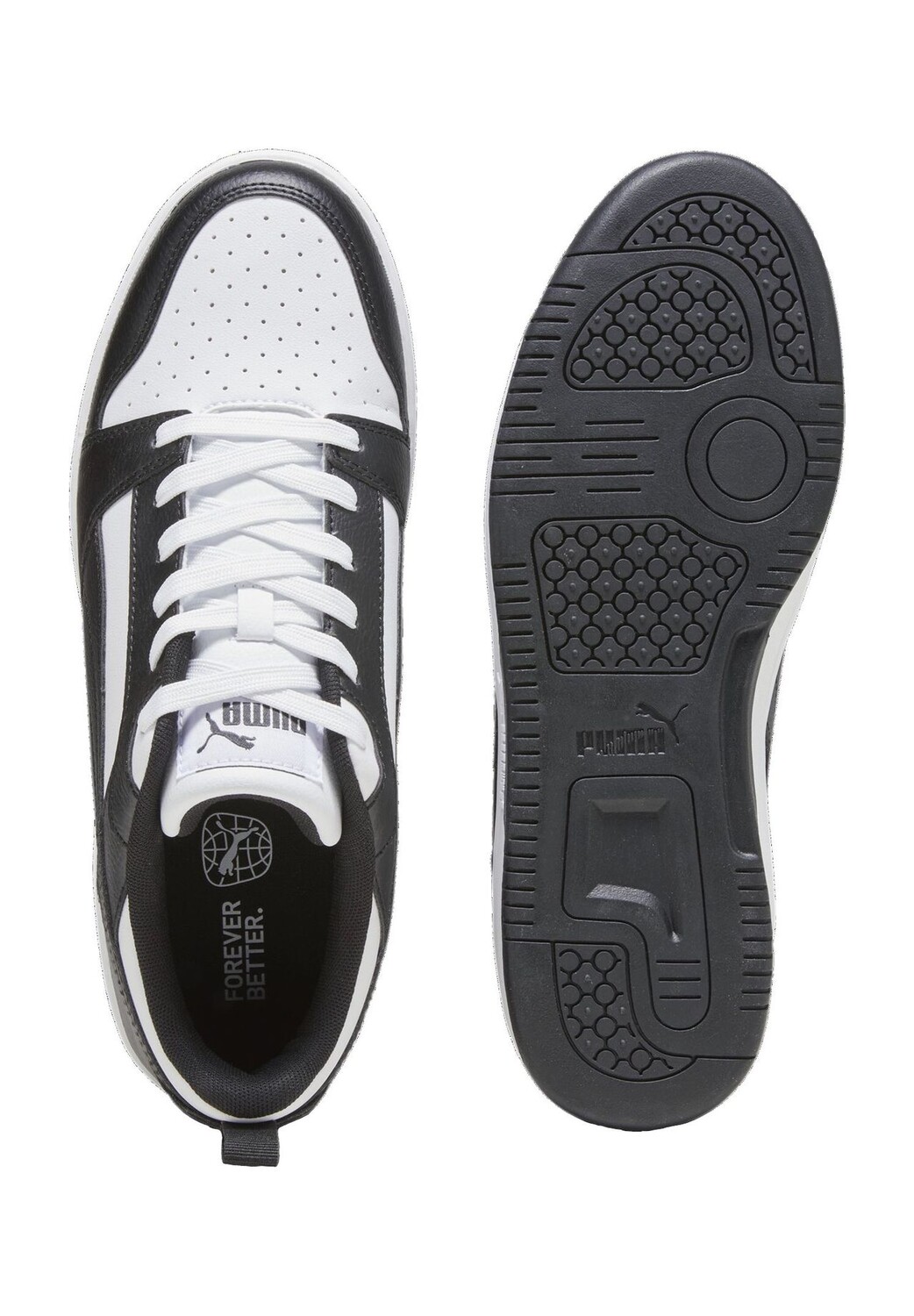 Кроссовки Rebound Low, колор блок, имитация кожи, мужские PUMA, цвет Puma White Puma — фото 4