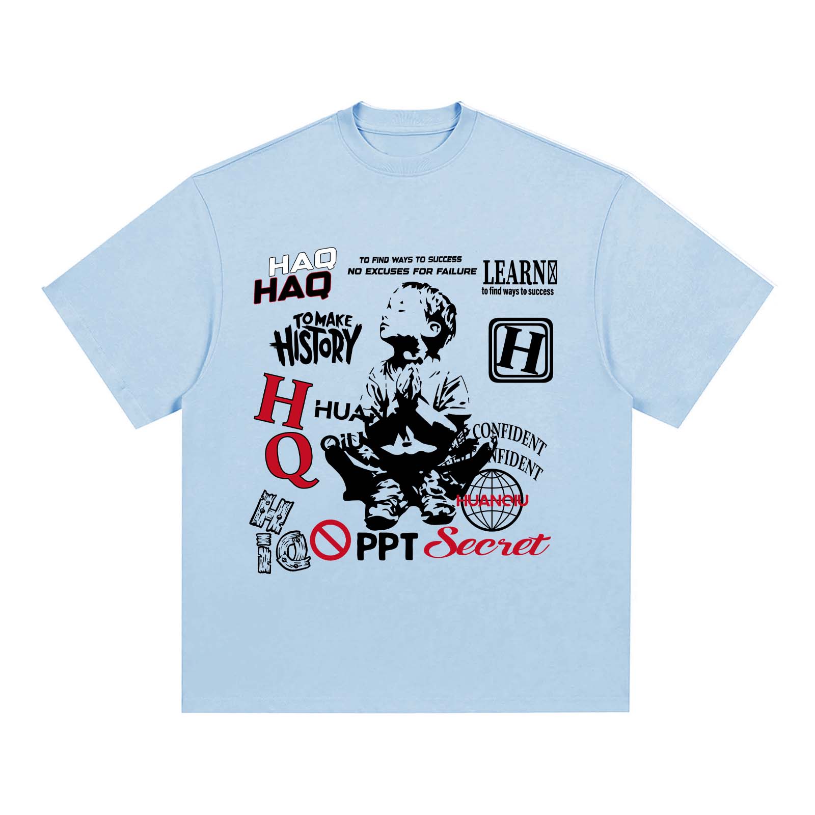 

Футболка Unisex Crew Neck Moderate Heavyweight HUANQIU, синий