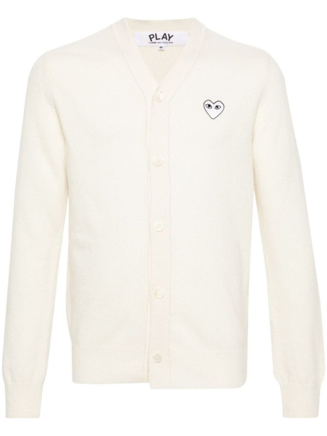 

Comme Des Garçons Play шерстяной кардиган с нашивкой, нейтральный цвет