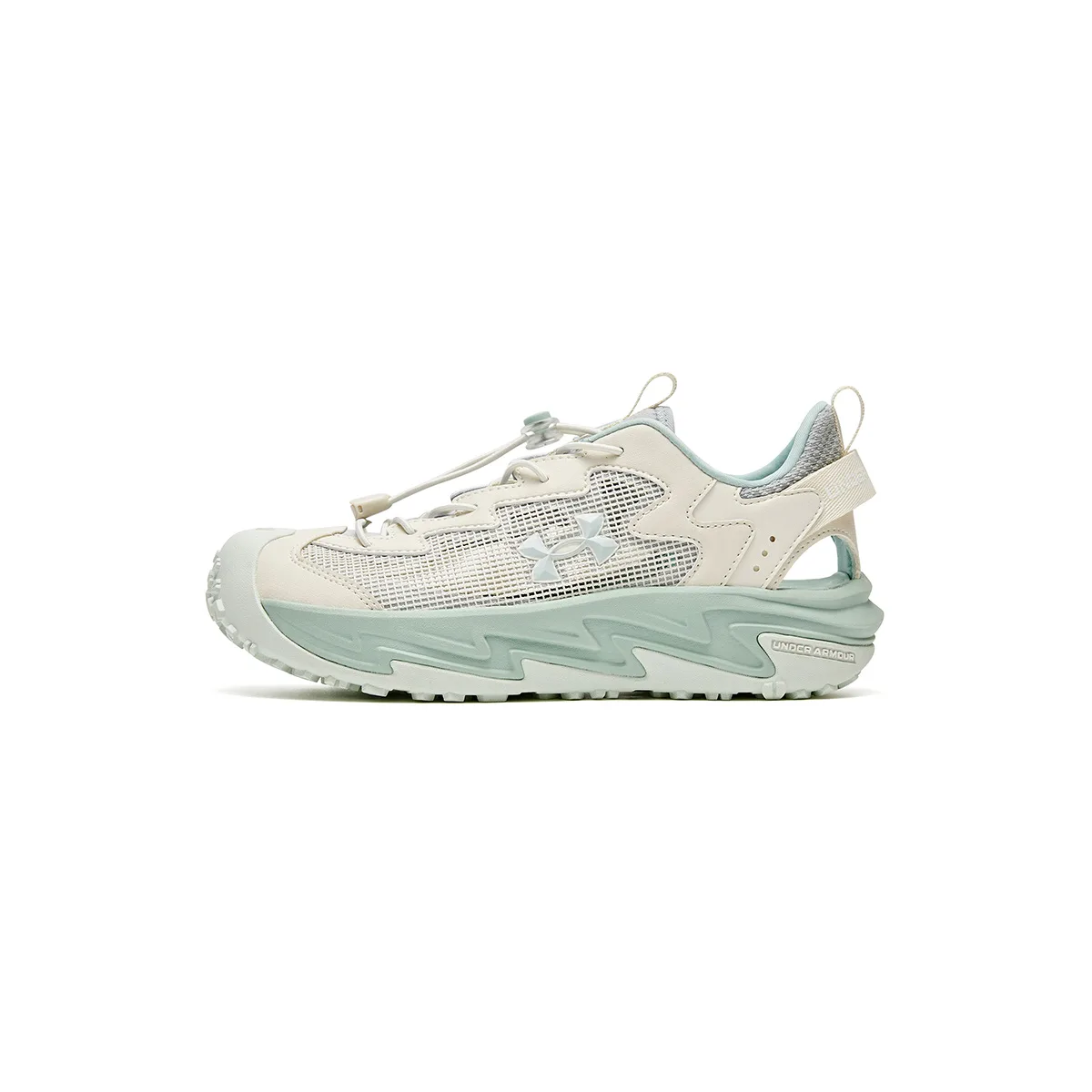 Детские сандалии Outdoor Collection из искусственной кожи с низким верхом Under Armour, бежевый белый зеленый